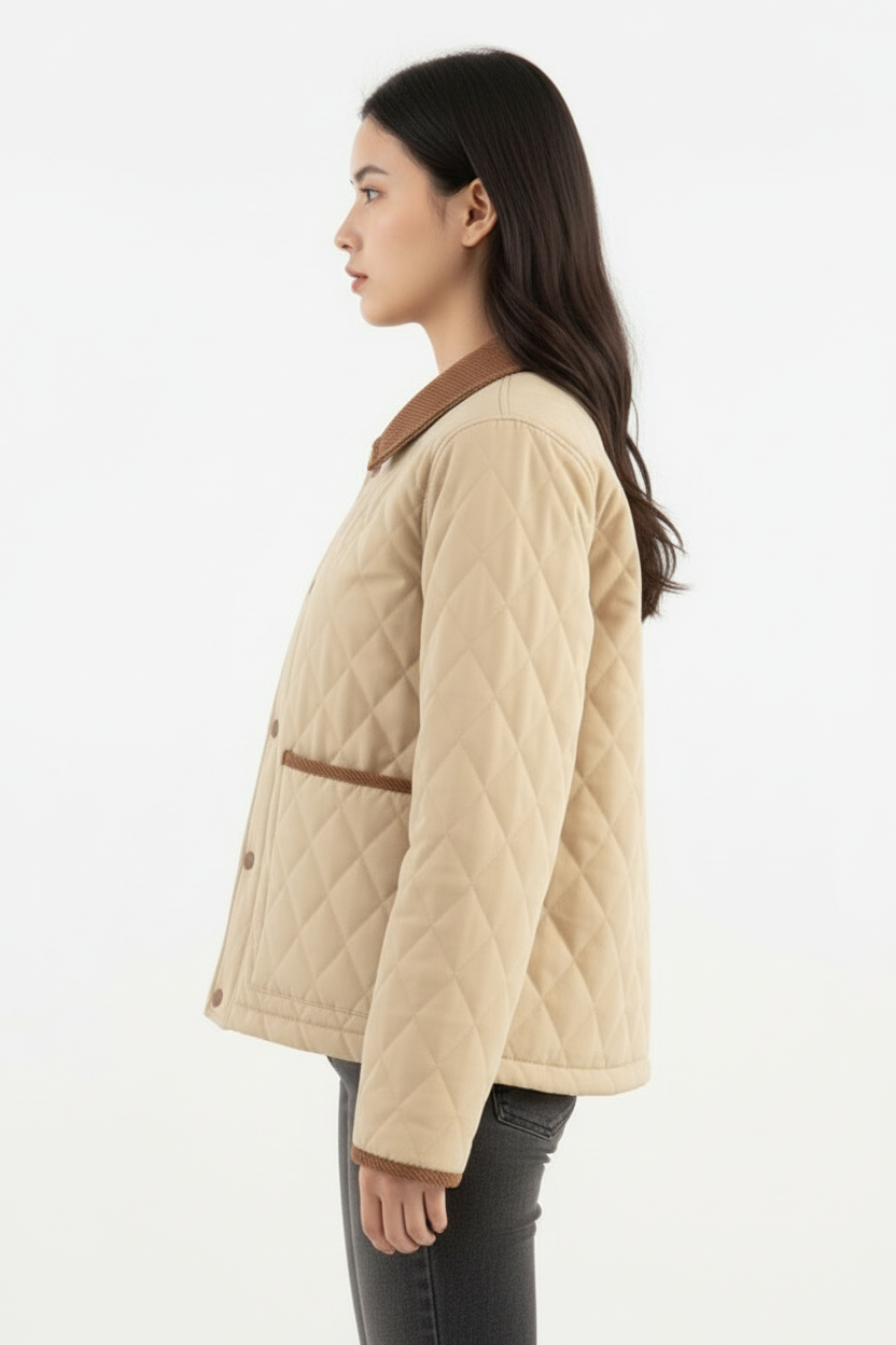 Elena | Quilted Cropped Jacket - ginlerie 2