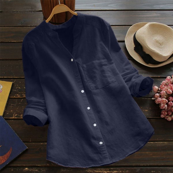 Elena | Relaxed Fit Short Sleeve Button Up Shirt - ginlerie 6