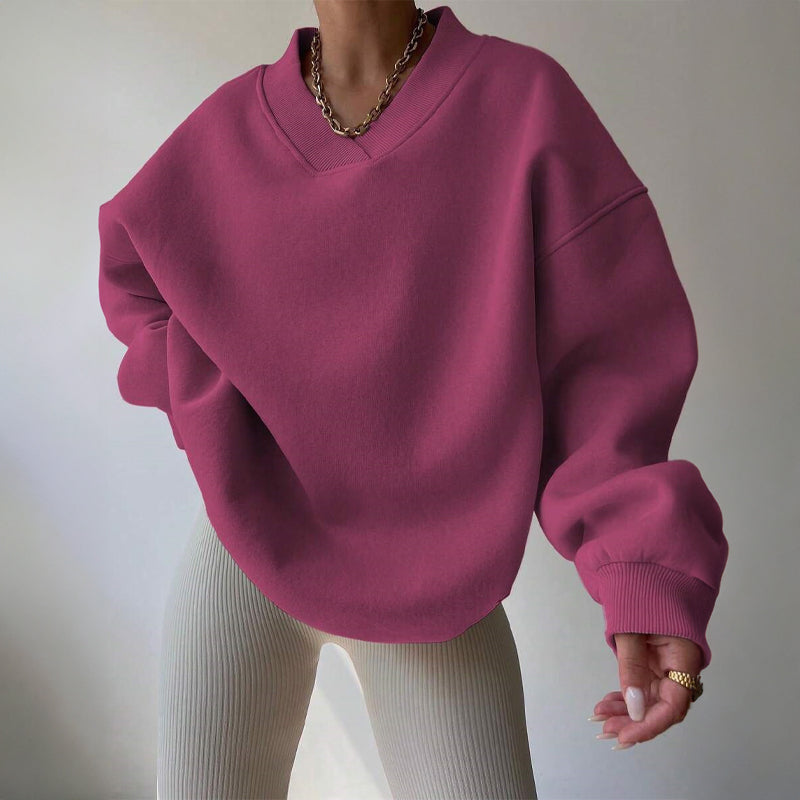 Elena | Relaxed Fit V-Neck Pullover - ginlerie 1