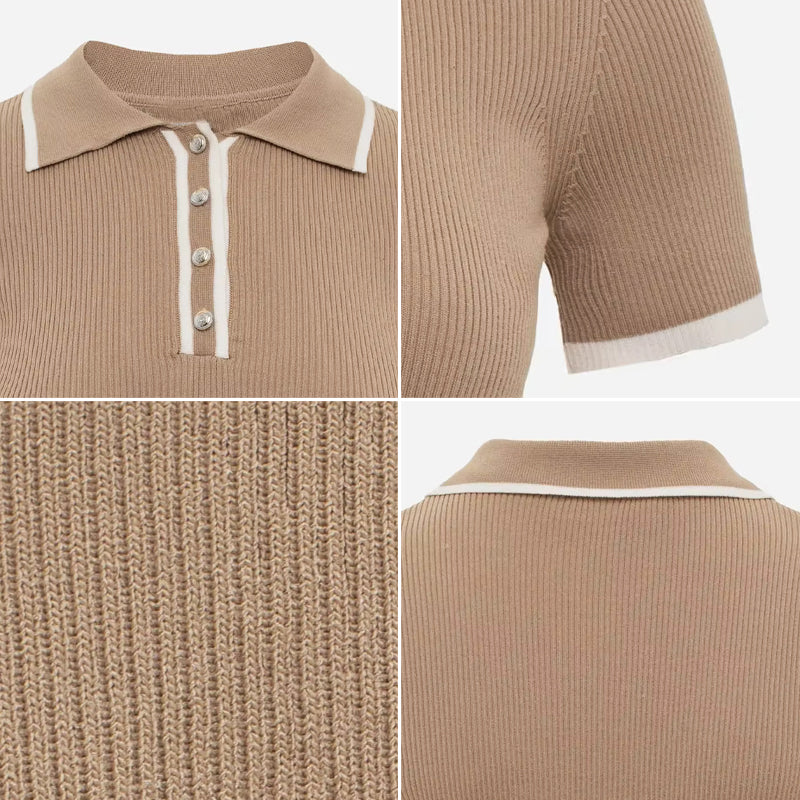 Elena | Ribbed Knit Top - ginlerie 5