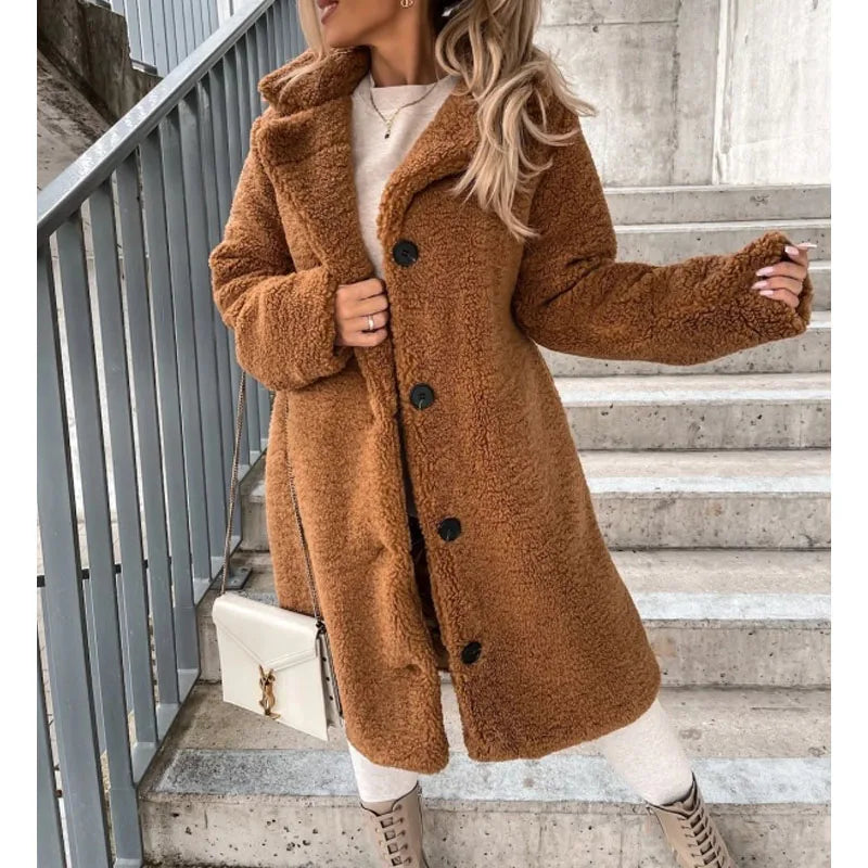 Elena | Sherpa-Inspired Winter Overcoat - ginlerie 0