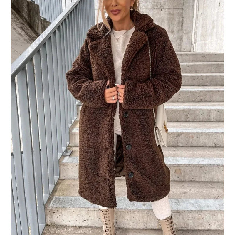 Elena | Sherpa-Inspired Winter Overcoat - ginlerie 2