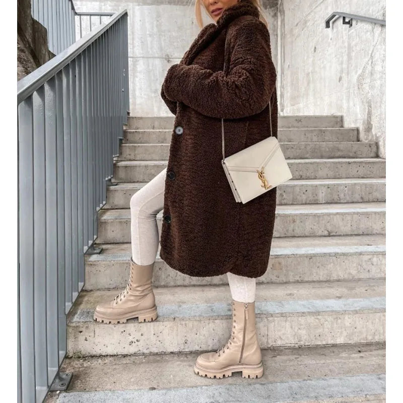 Elena | Sherpa-Inspired Winter Overcoat - ginlerie 4