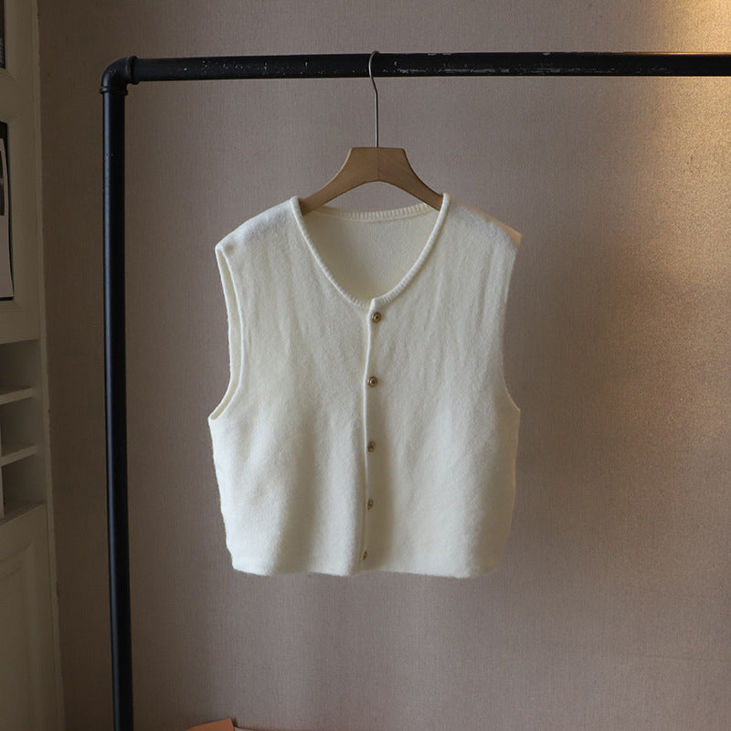 Elena | Silky Soft Button Closure Vest - ginlerie 0