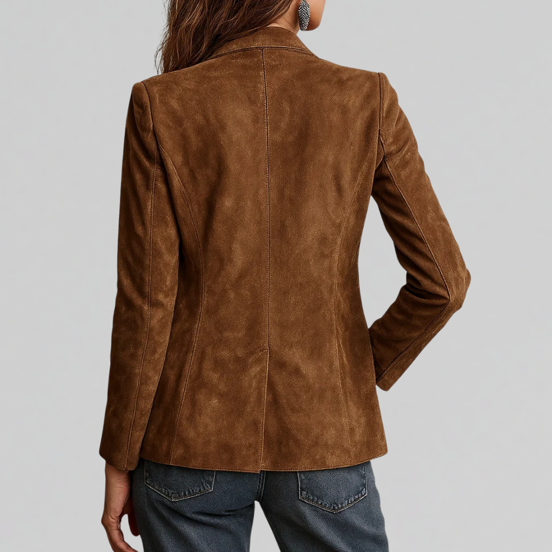 Elena | Suede-Touch Relaxed Fit Blazer - ginlerie 1