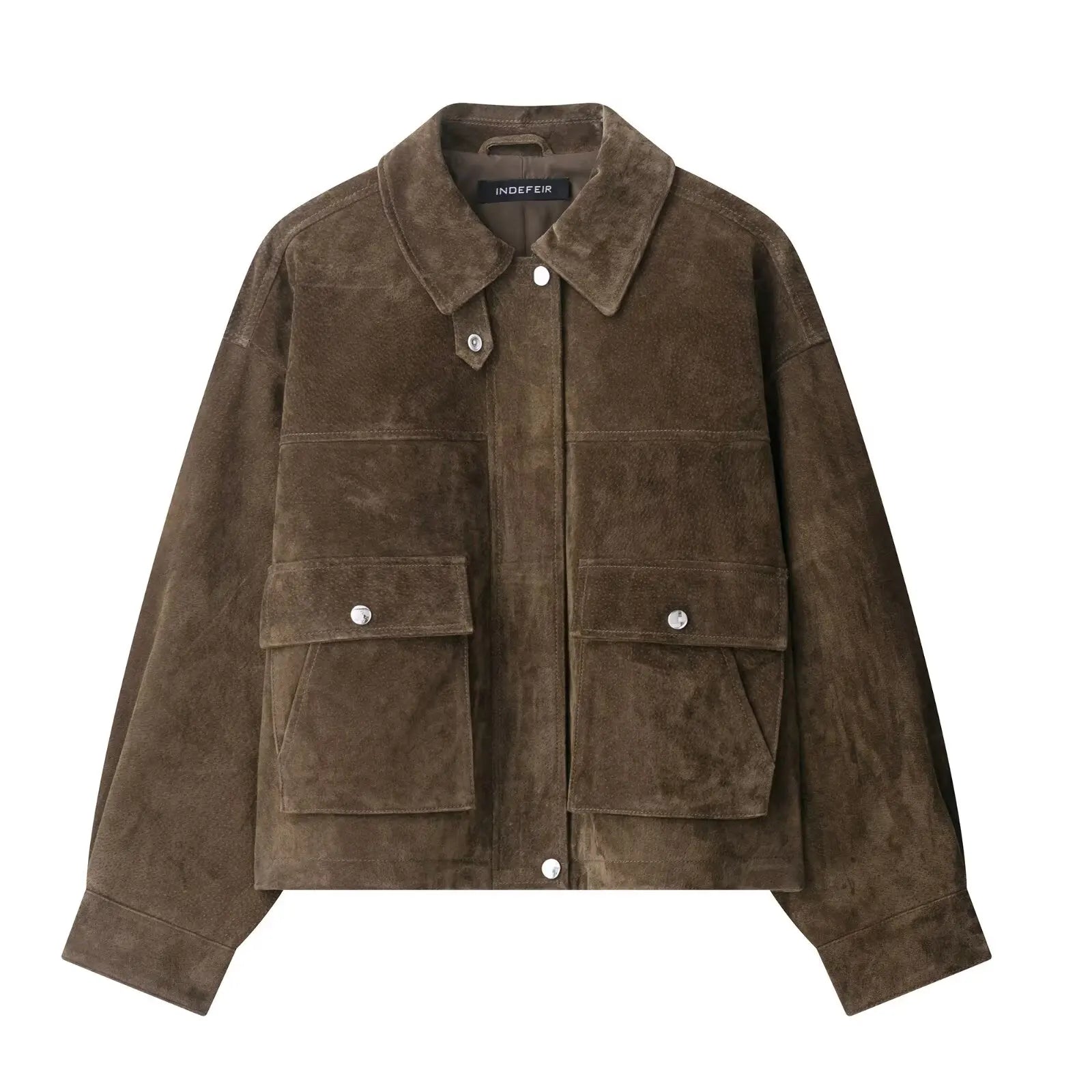 Elena | Suede Utility Jacket - ginlerie 7