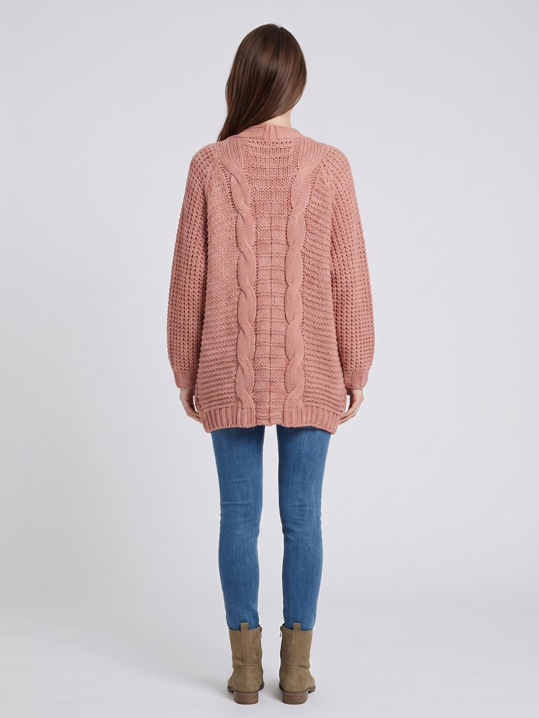 Elena | Textured Cable Knit Cardigan - ginlerie 6