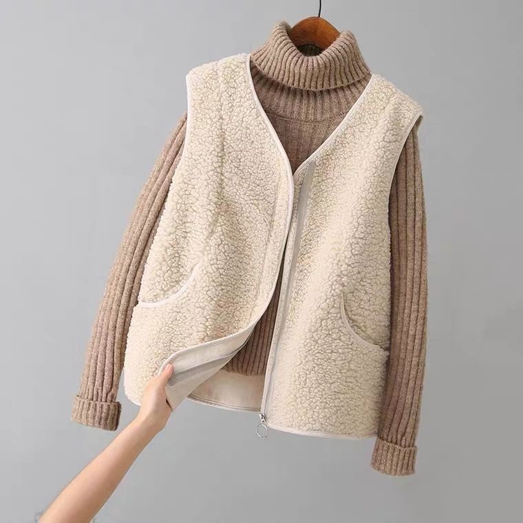 Elena | Textured Fleece Vest - ginlerie 3