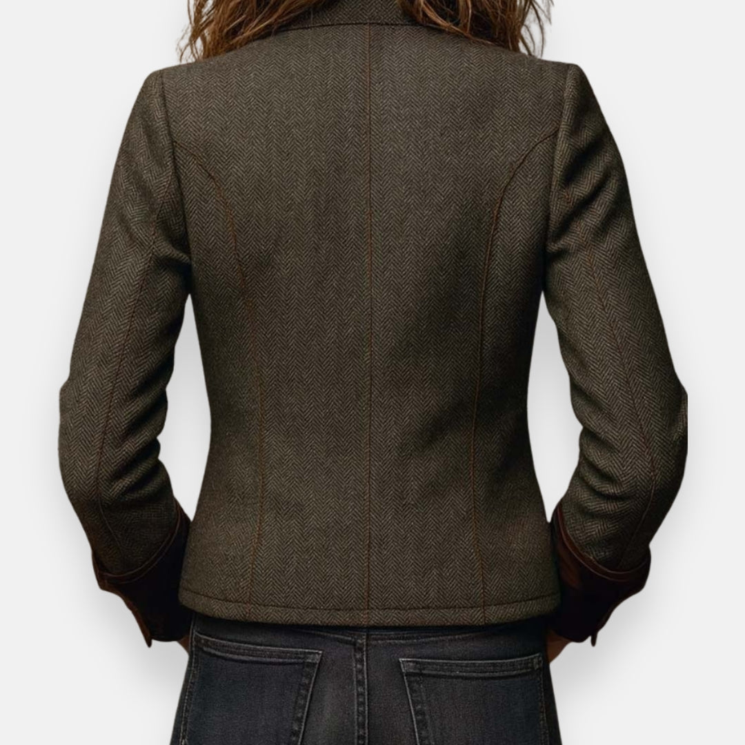 Elena | Textured Tweed Blazer - ginlerie 3