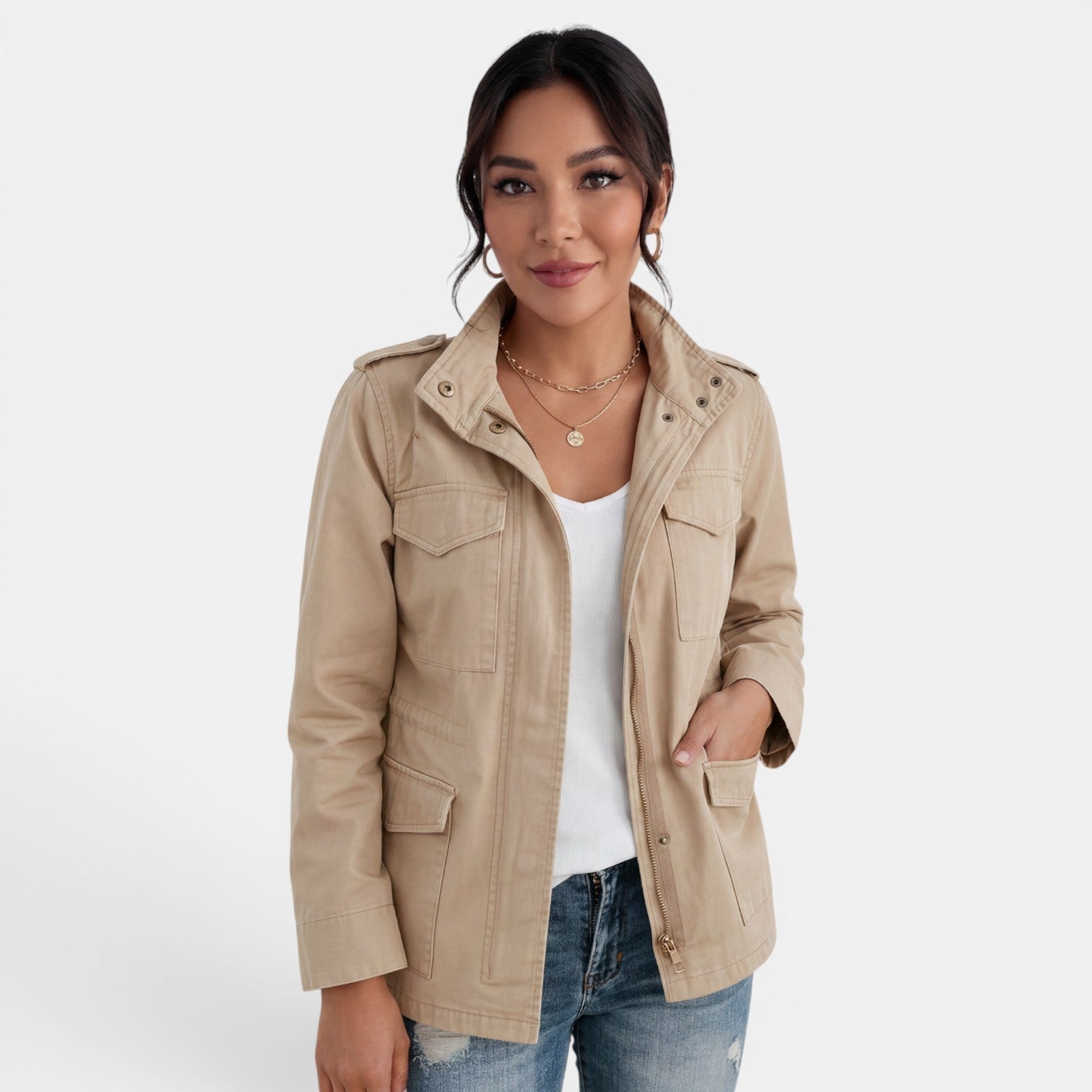 Elena | Utility Jacket for Ladies - ginlerie 0