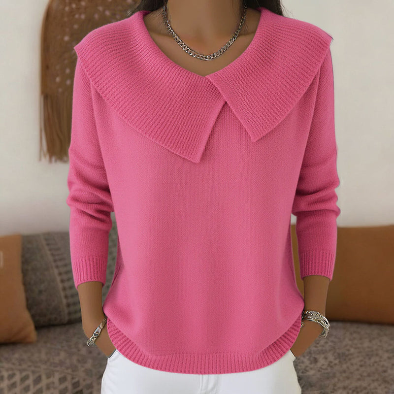 Elena | V-Neck Knit Sweater - ginlerie 1