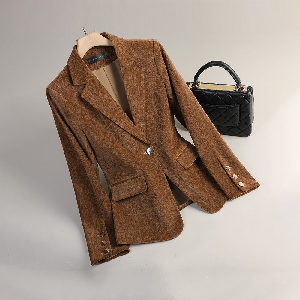 Elena | Velvet Slim-Fit Blazer - ginlerie 2