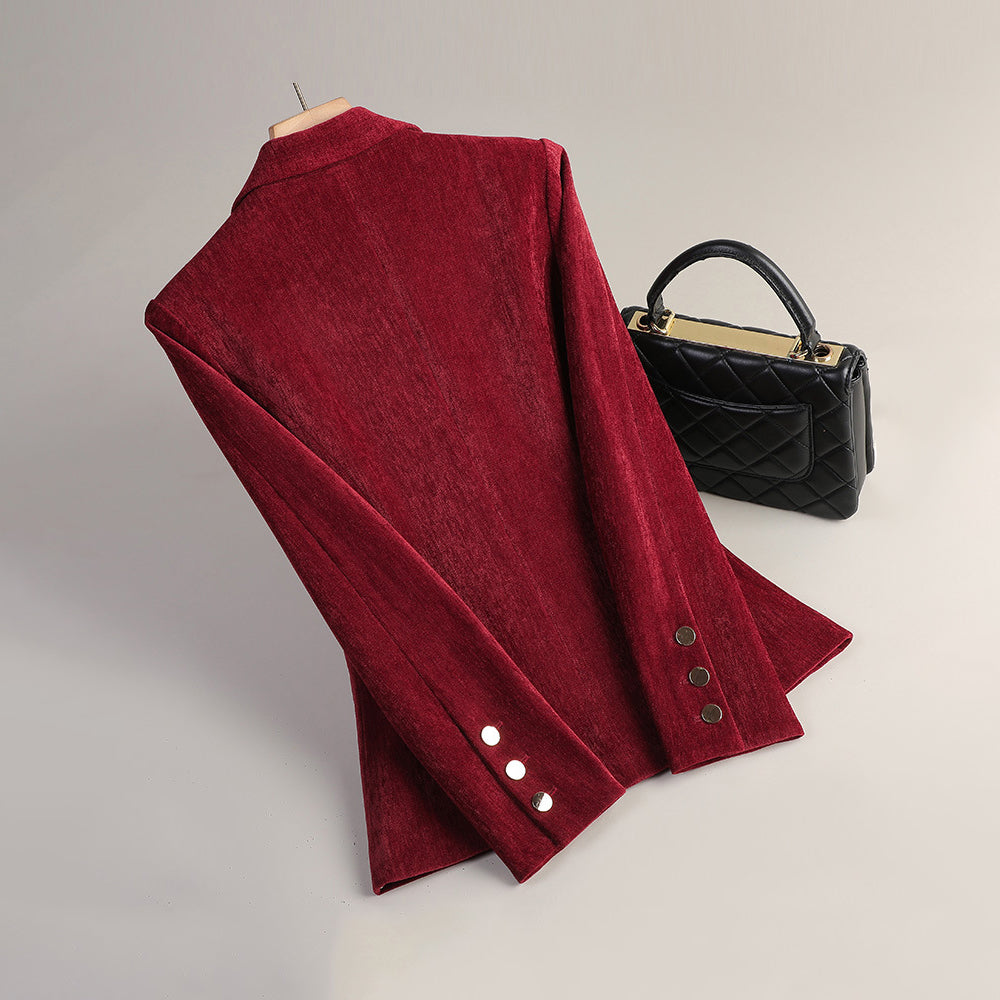 Elena | Velvet Slim-Fit Blazer - ginlerie 3