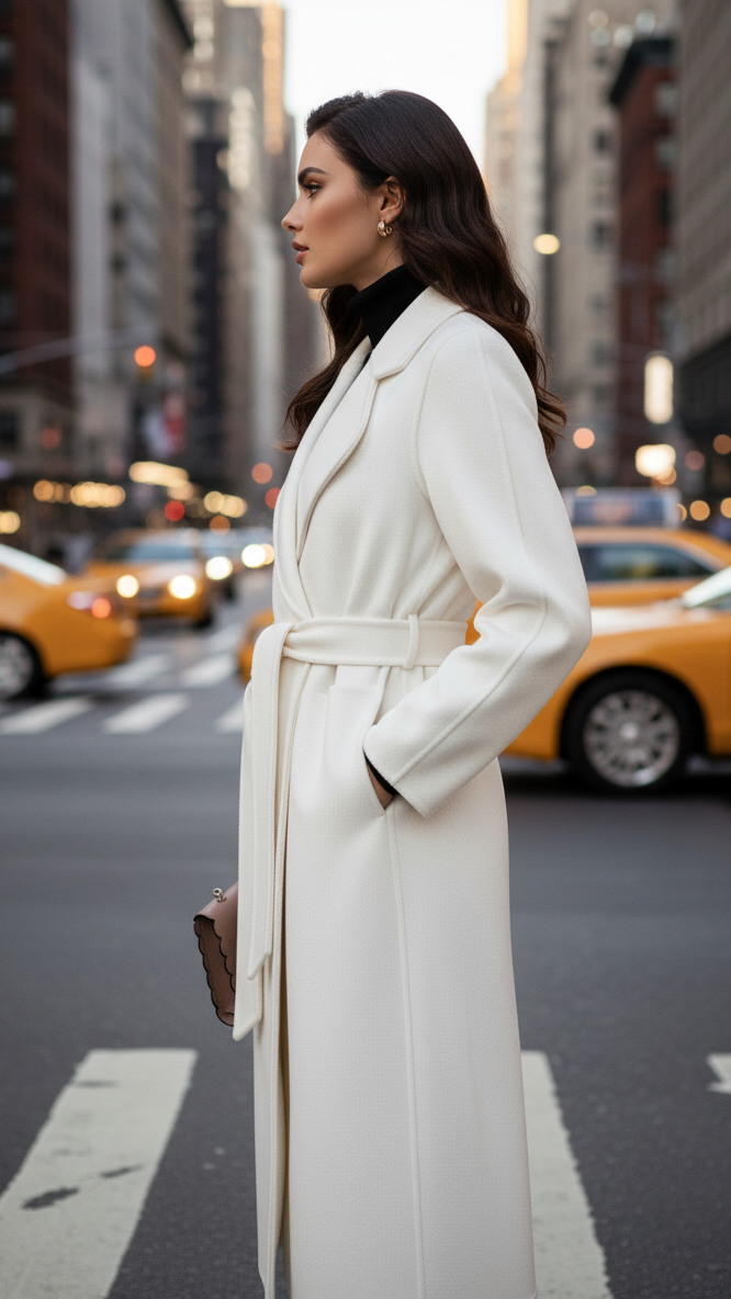 Elena | Wool Wrap Coat for Ladies - ginlerie 2