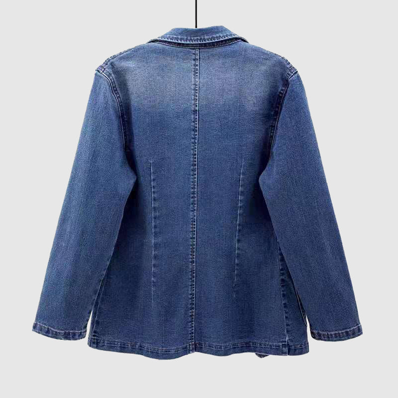 Elise | Azure Elegance Denim Jacket - ginlerie 1