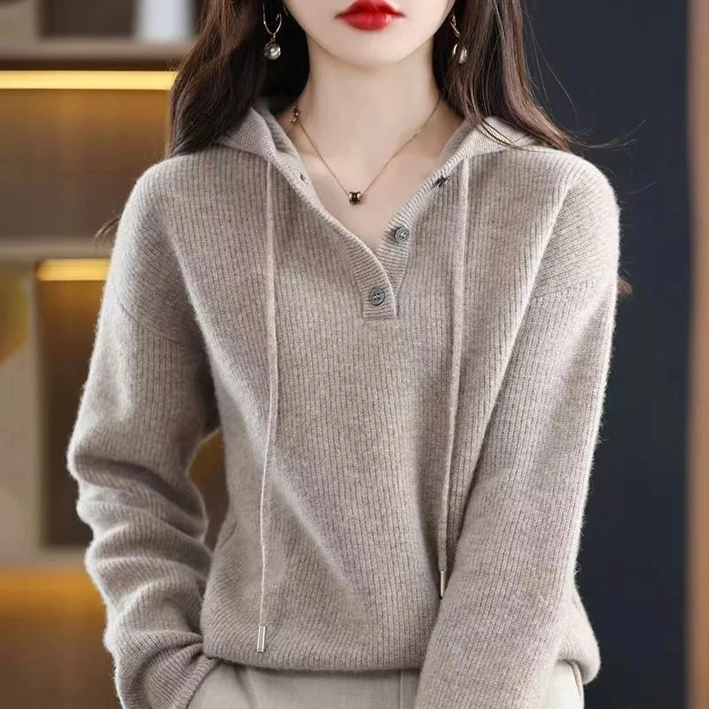 Elise | Cozy V-Neck Sweater - ginlerie 0