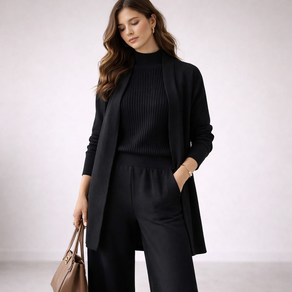 Elise | Ribbed Knit Loungewear Set - ginlerie 4
