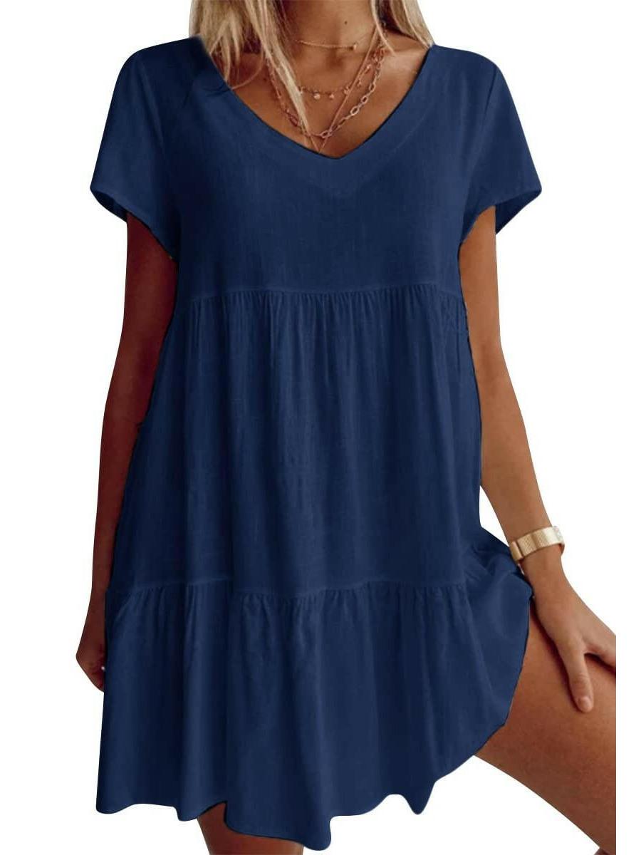 Eva | Breezy V-Neck Dress - ginlerie 2