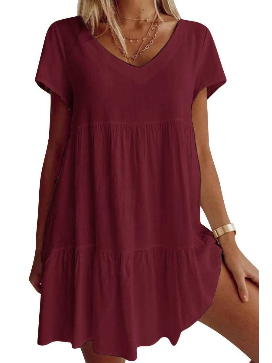 Eva | Breezy V-Neck Dress - ginlerie 4