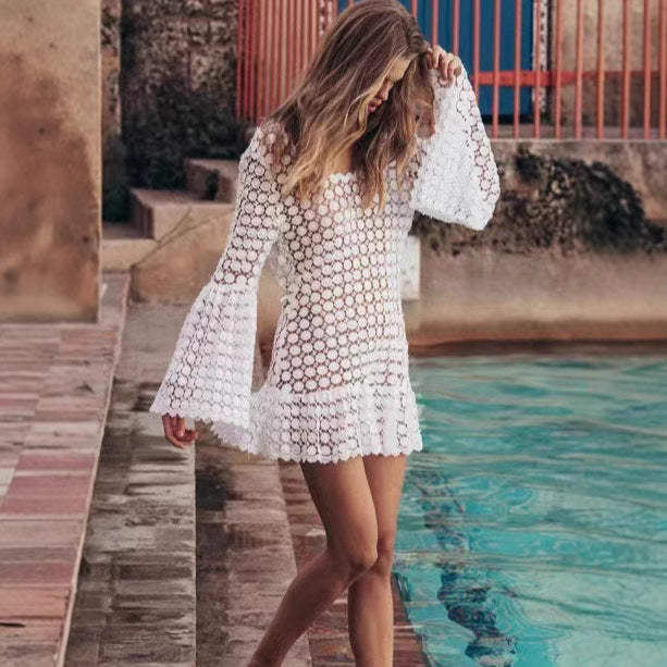 Eva | Crochet Beach Cover Up Dress - ginlerie 0