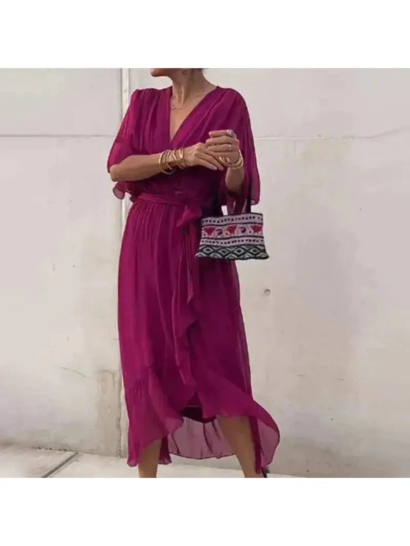 Eva | Elegant Black Summer Dress - ginlerie 5