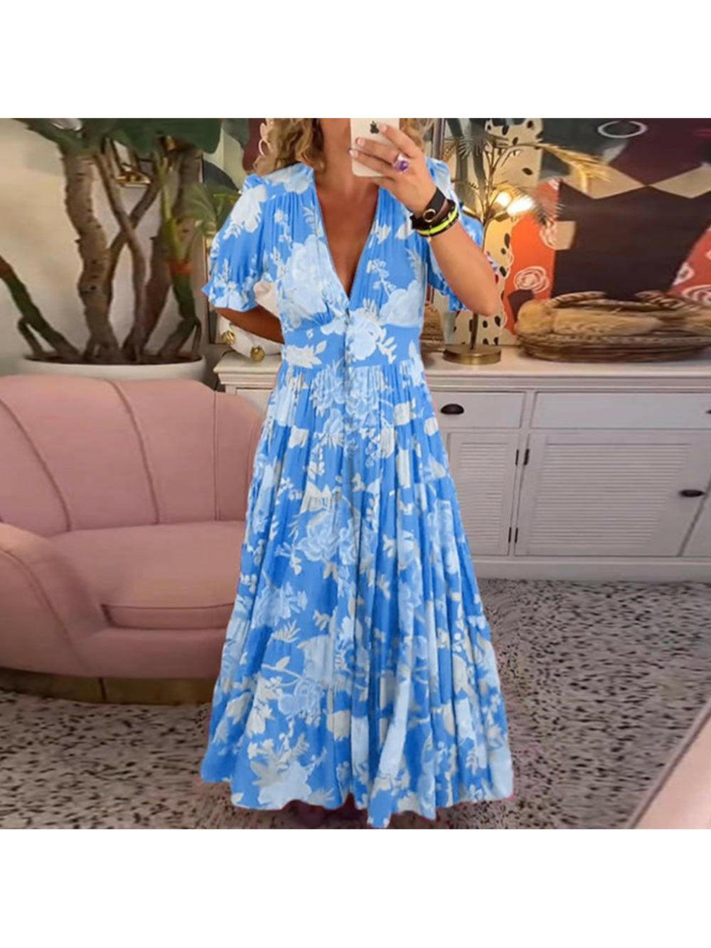 Flora | Floral Print Summer Dress - ginlerie 6