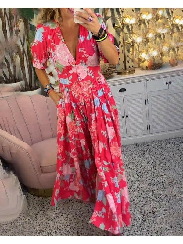 Flora | Vibrant Floral Summer Dress - ginlerie 2