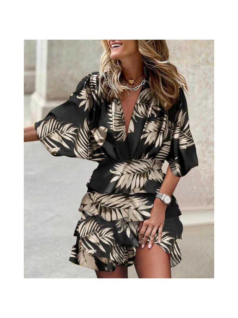 Francesca | Stylish Print Dress - ginlerie 1