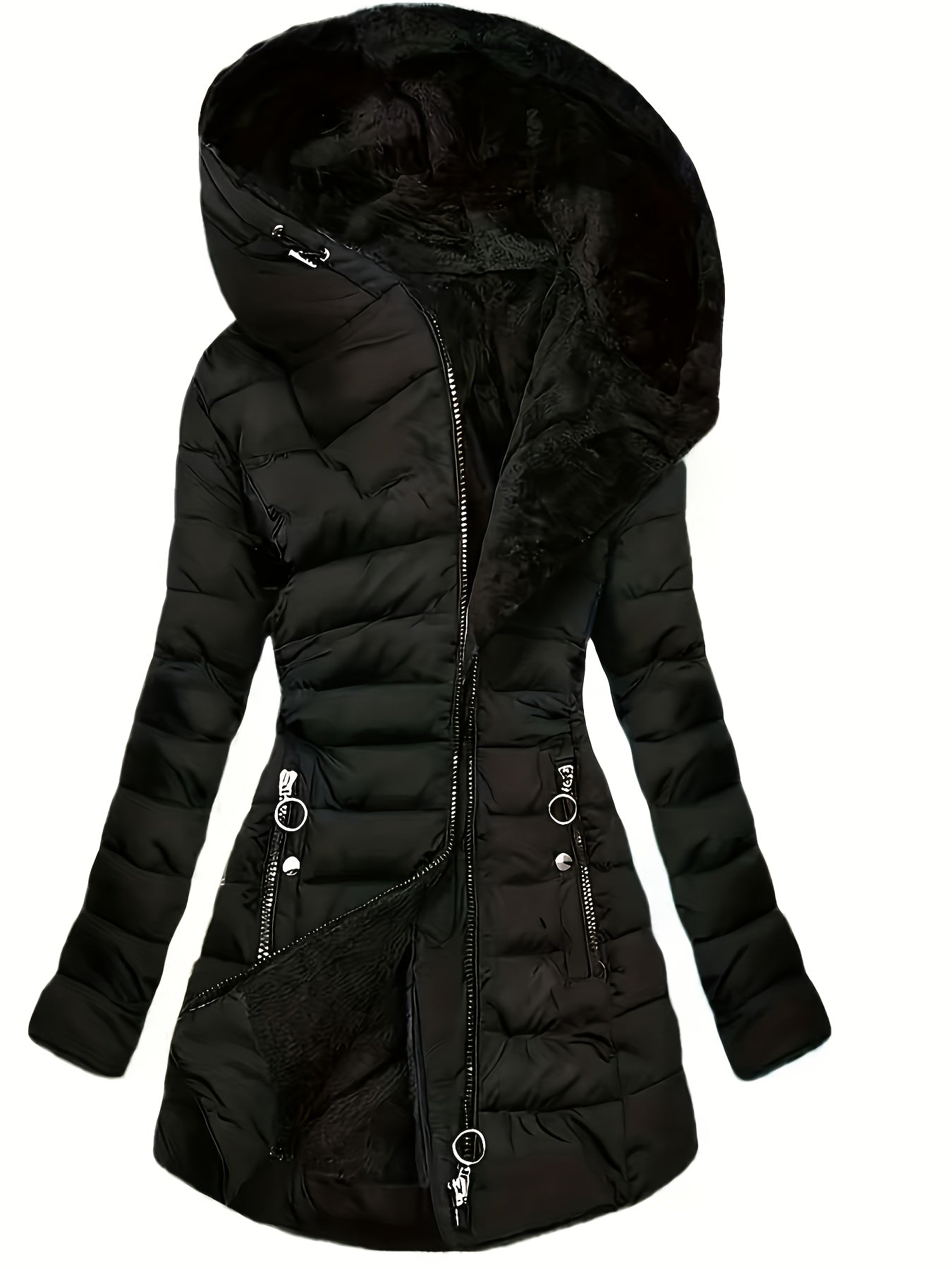 Freya | Fleece-Lined Puffer Coat - ginlerie 0