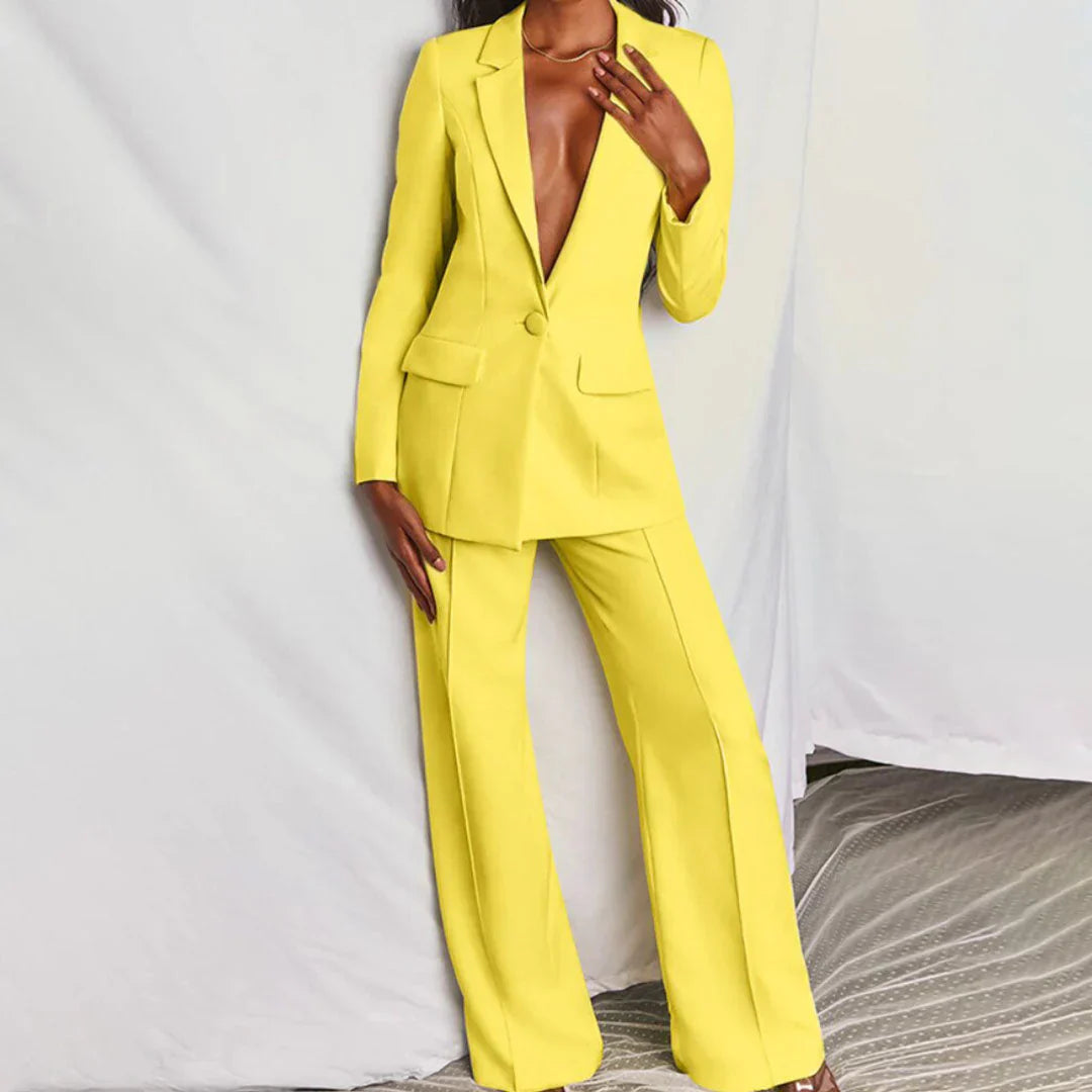Harper | Trouser Suit with Longline Blazer - ginlerie 0