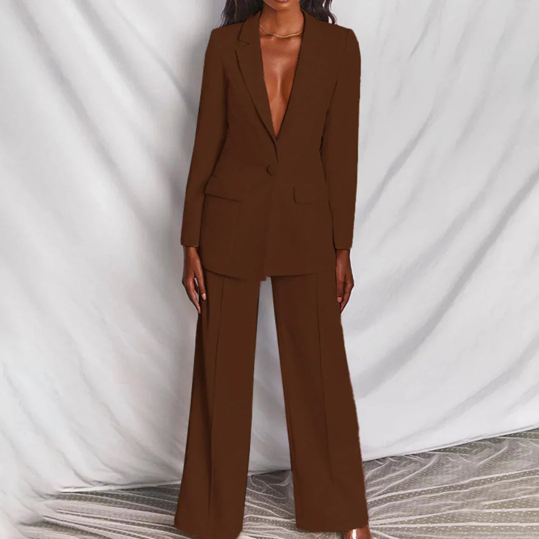 Harper | Trouser Suit with Longline Blazer - ginlerie 3