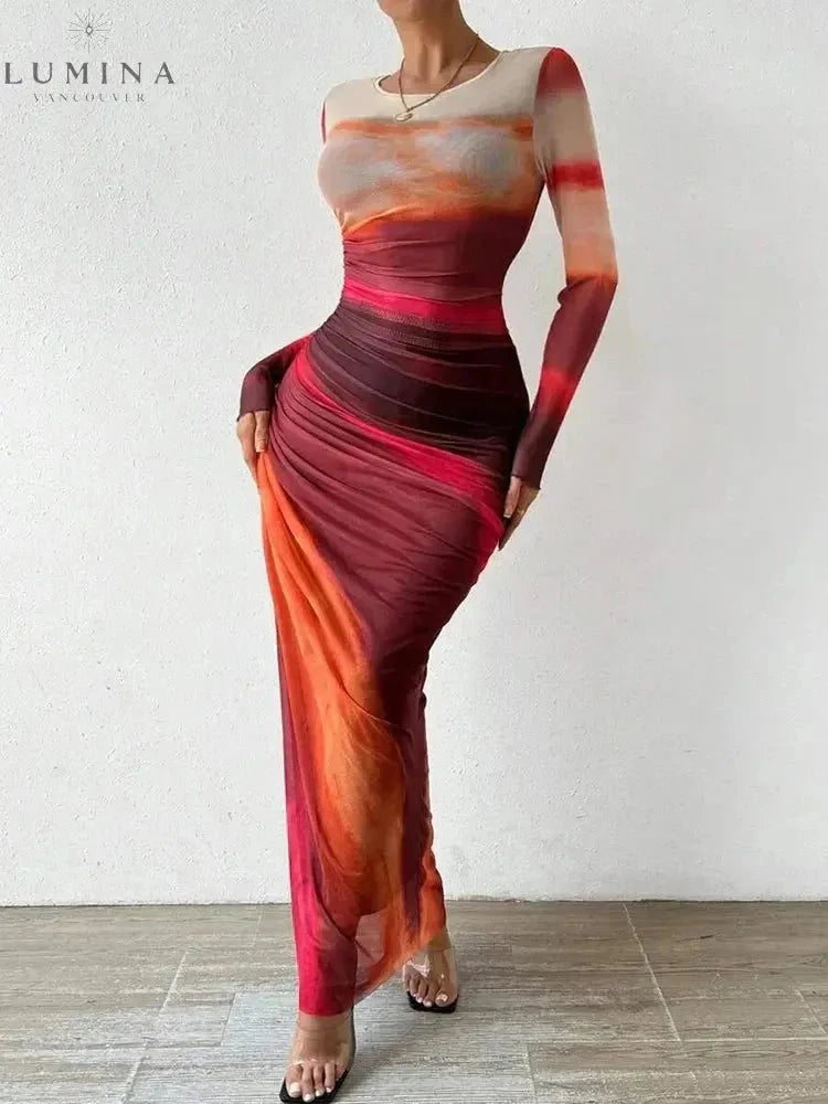 Inara | Long Sleeve Maxi Dress - ginlerie 1