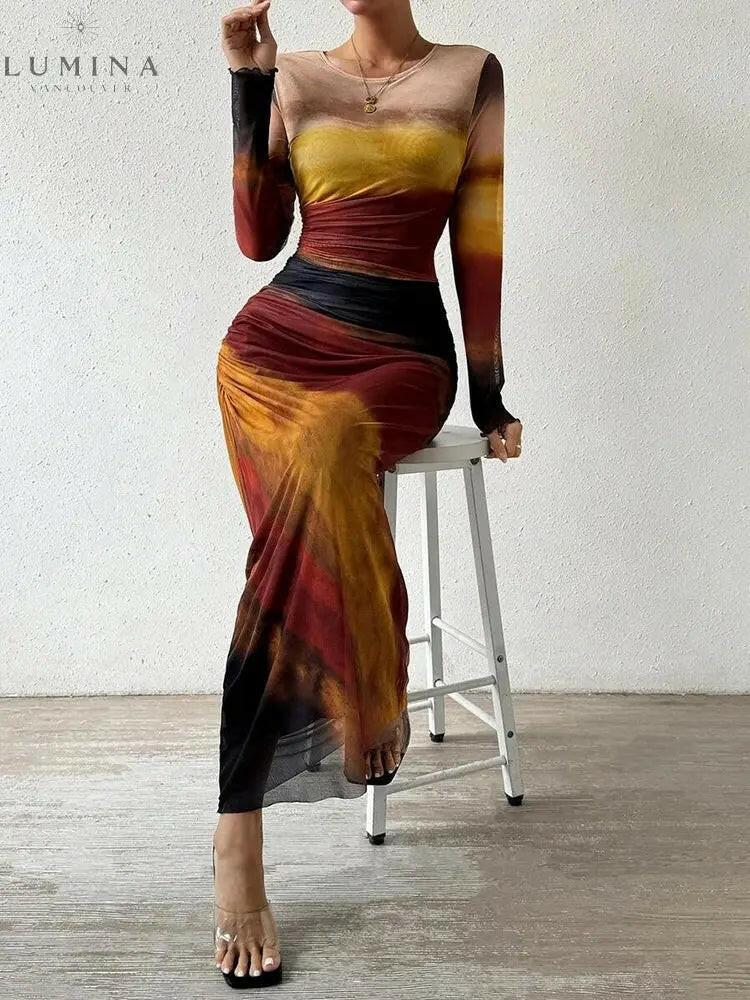Inara | Long Sleeve Maxi Dress - ginlerie 2