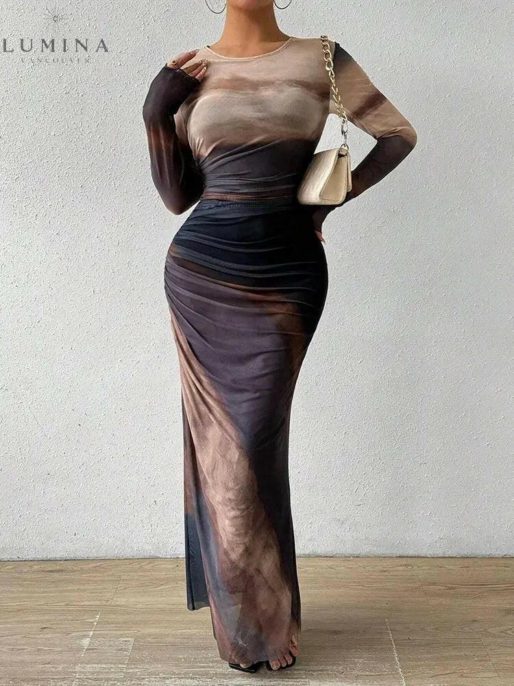 Inara | Long Sleeve Maxi Dress - ginlerie 3
