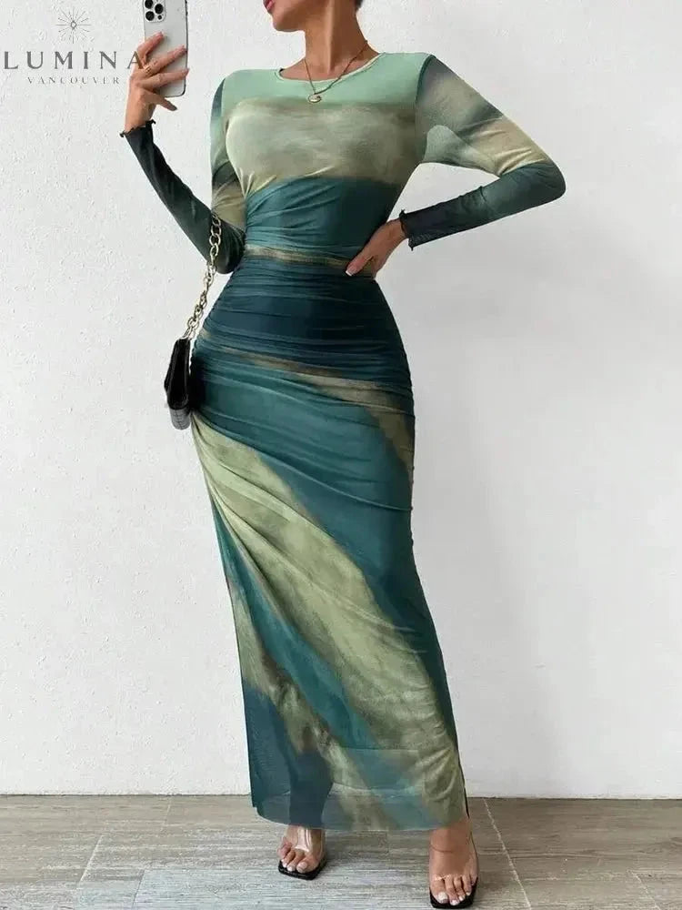 Inara | Long Sleeve Maxi Dress - ginlerie 4