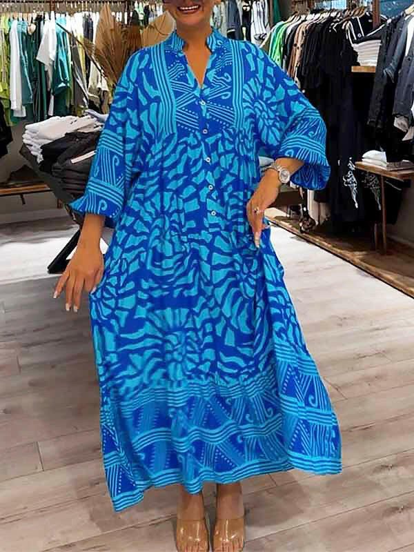 Irene | Vibrant Printed Summer Dress - ginlerie 0