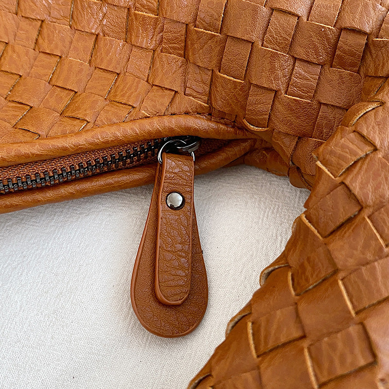 Isabella | Woven Eco-Leather Shoulder Bag - ginlerie 4