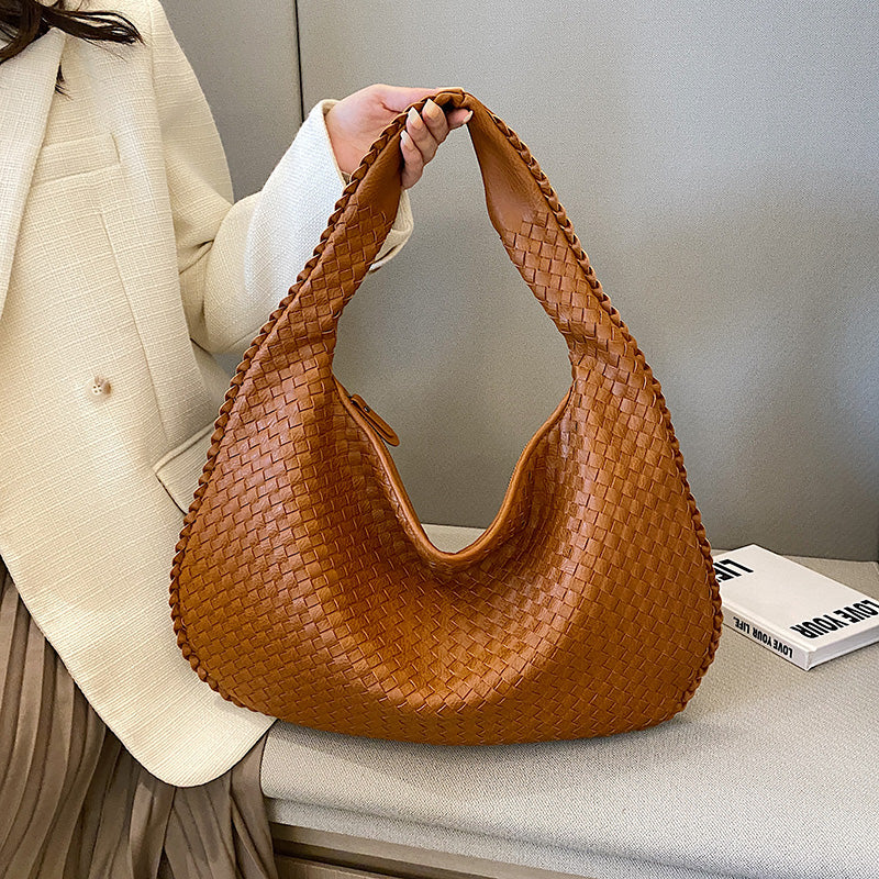 Isabella | Woven Eco-Leather Shoulder Bag - ginlerie 6