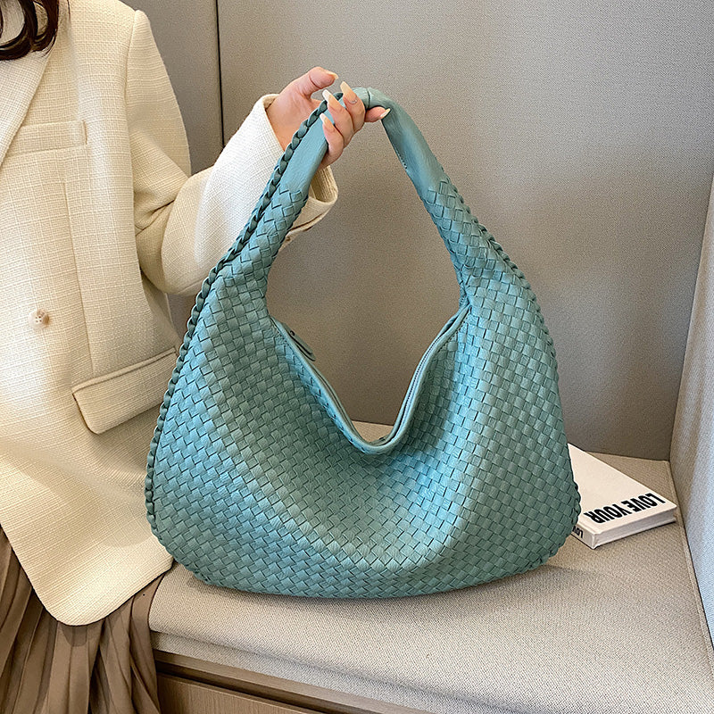 Isabella | Woven Eco-Leather Shoulder Bag - ginlerie 8