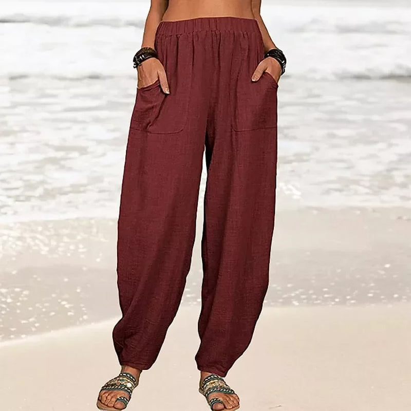 Isla | Black Harem Trousers for Ladies - ginlerie 5