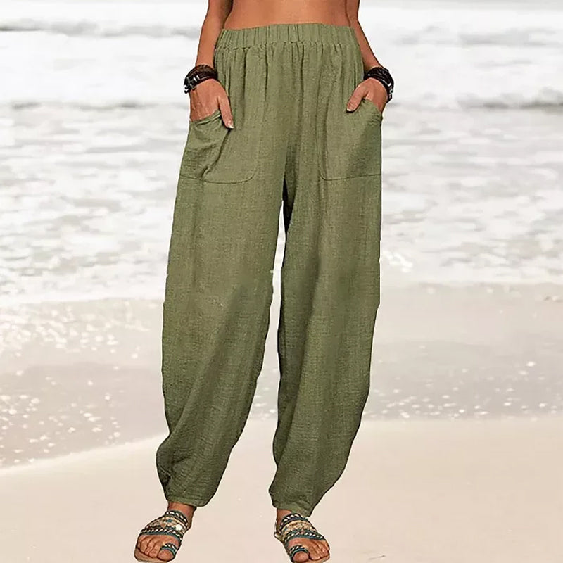 Isla | Black Harem Trousers for Ladies - ginlerie 7