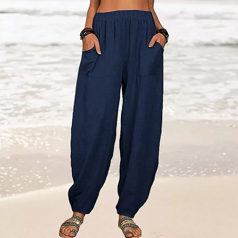 Isla | Black Harem Trousers for Ladies - ginlerie 9