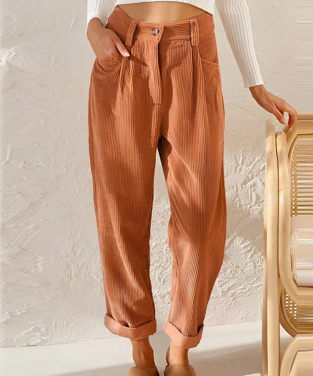 Isla | Chic Striped Trousers - ginlerie 0