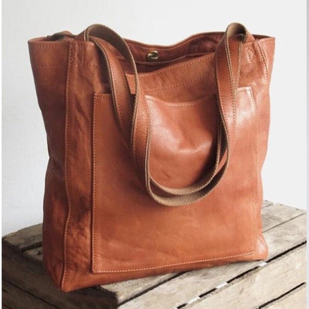 Isla | Classic Leather Shoulder Bag - ginlerie 0