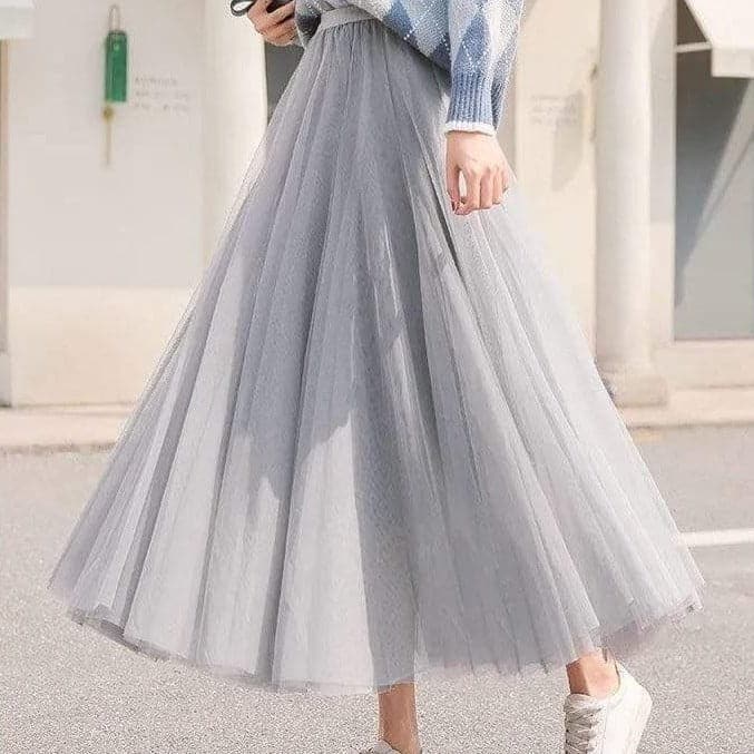 Isla | Elegant Black Tulle Skirt - ginlerie 3