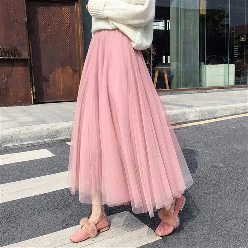 Isla | Elegant Black Tulle Skirt - ginlerie 4