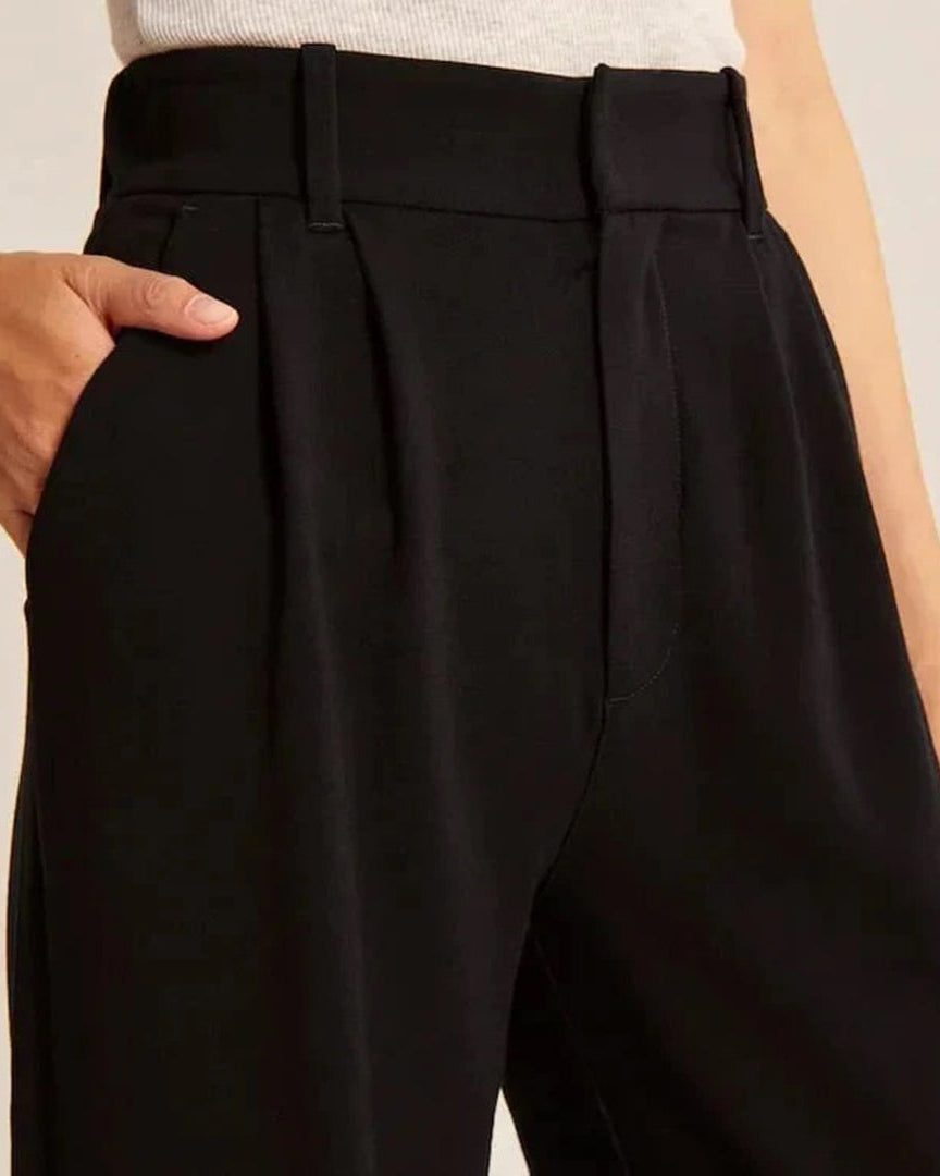 Isla | Elegant High-Waisted Linen Wide-Leg Trousers - ginlerie 8