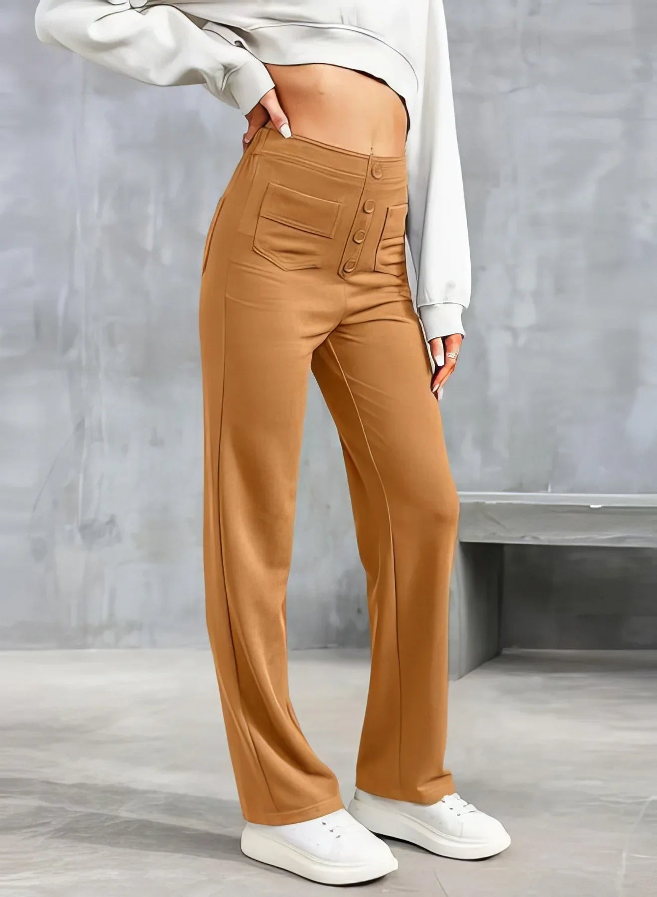 Isla | High-Waisted Trousers - ginlerie 11