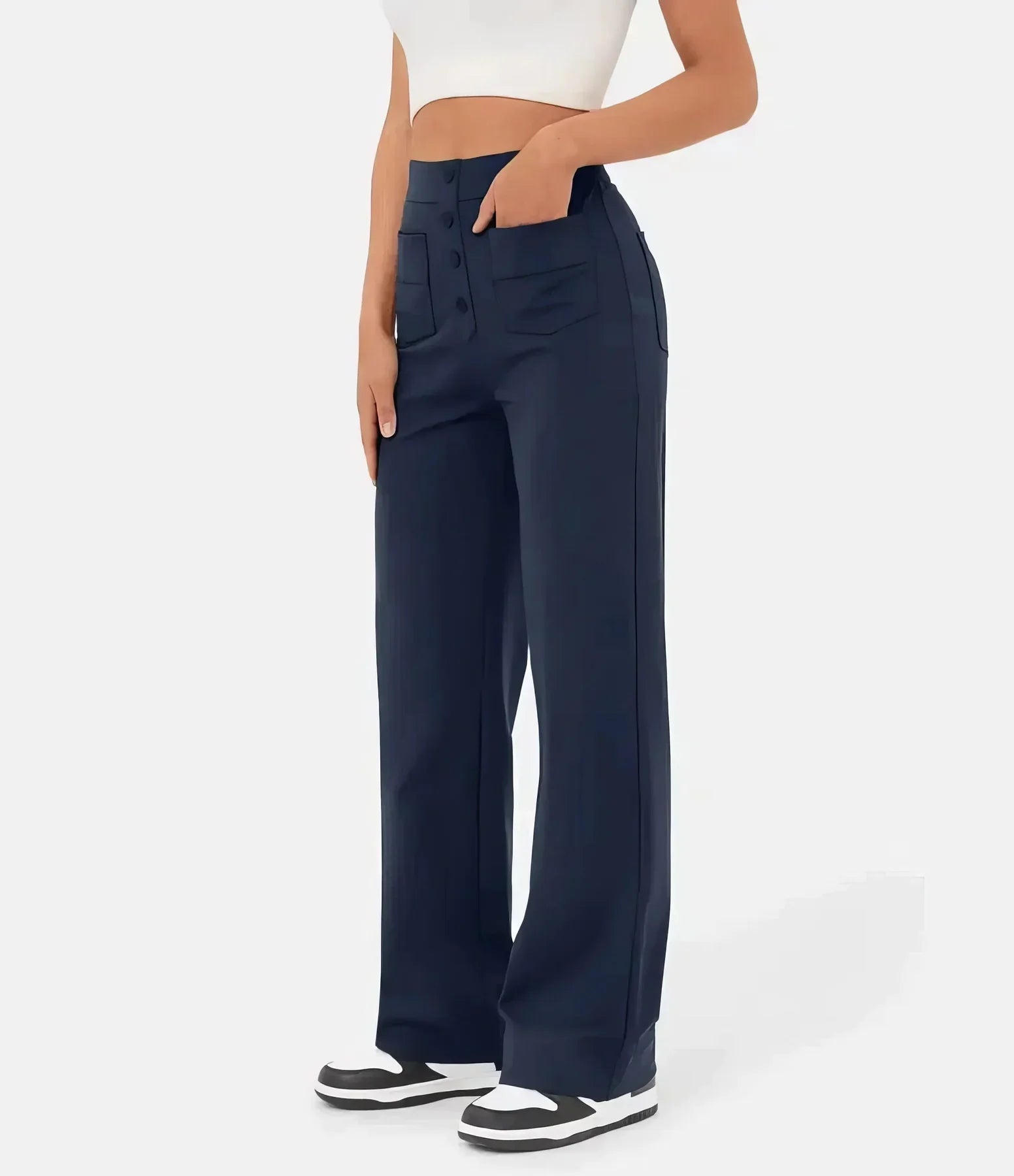 Isla | High-Waisted Trousers - ginlerie 9