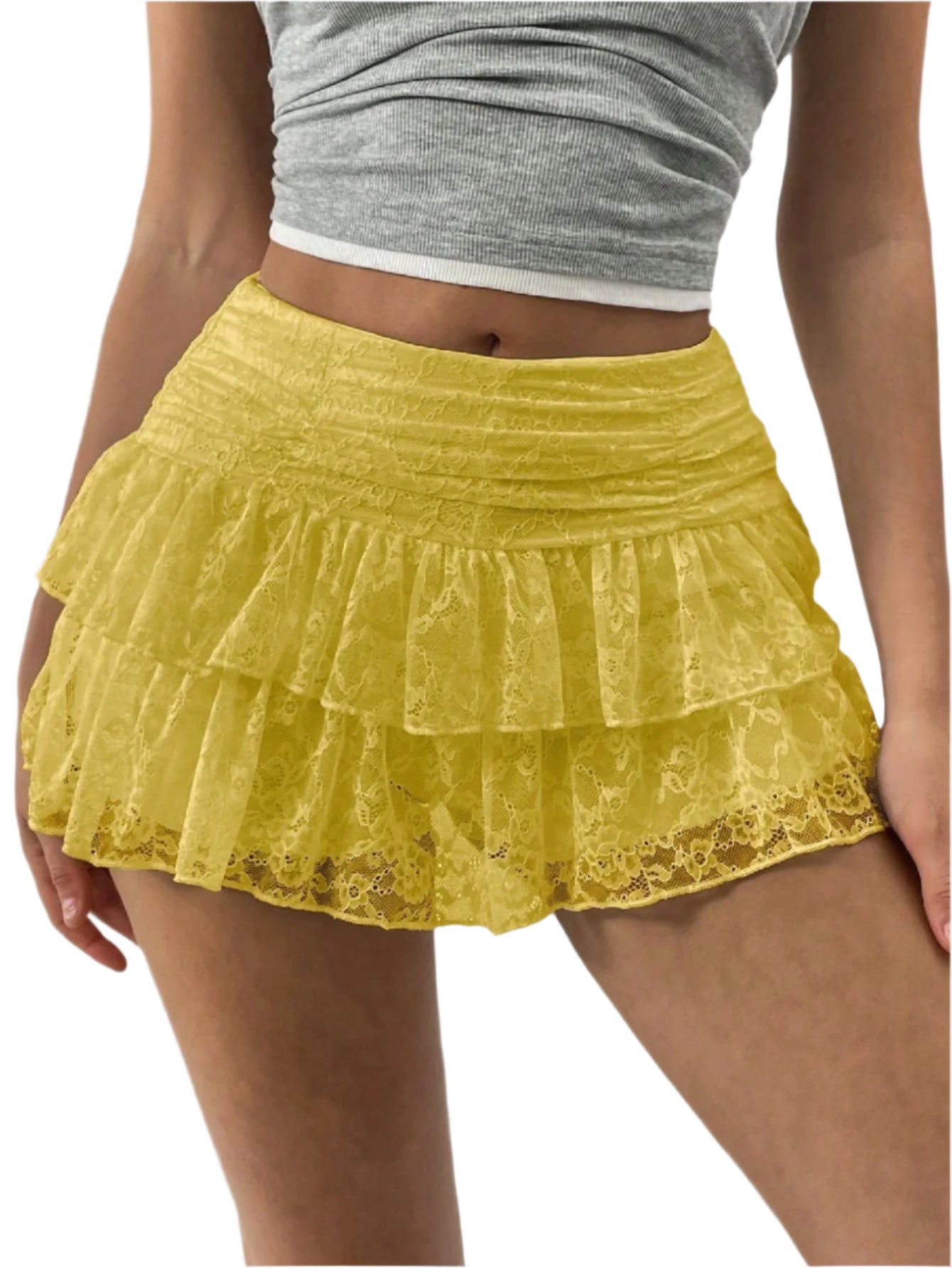 Isla | Ruffled Mini Skirt - ginlerie 10